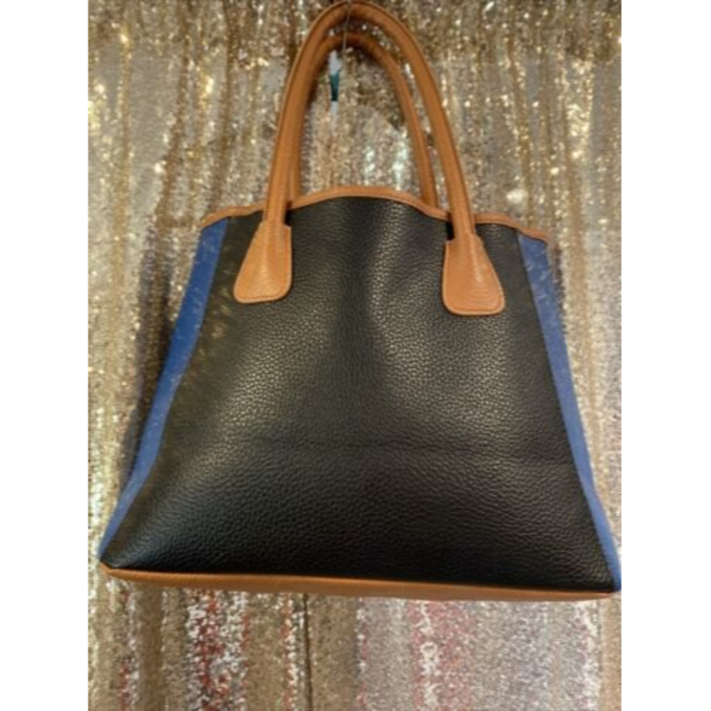 NEIMAN MARCUS Vintage Bag Colorblock Shoulder Tote Bag Purse